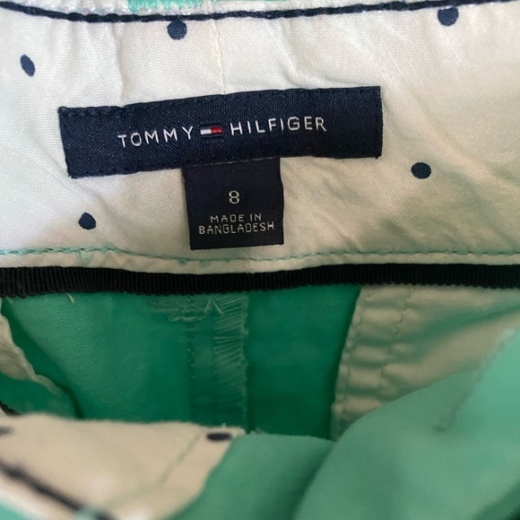 TOMMY HILFIGER Women’s Chino Shorts High Waist US 8 Turquoise Cotton Like New - Picture 2 of 7